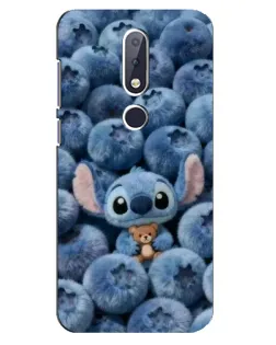 Чехол для Nokia 6.1 Plus с картинкой «Стич и голубика» Чехол для Nokia 6.1 Plus с картинкой «Стич и голубика»