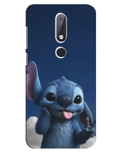 Чехол для Nokia 6.1 Plus с картинкой «Стич в облаках»