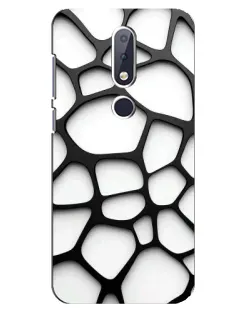 Чохол для Nokia 6.1 Plus з картинкою «Біла об'ємна сітка»