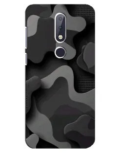 Чохол для Nokia 6.1 Plus з картинкою «Темний абстрактний камуфляж» Чохол для Nokia 6.1 Plus з картинкою «Темний абстрактний камуфляж»