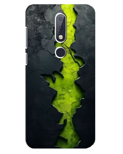 Чохол для Nokia 6.1 Plus з картинкою «Салатовий розлом скелі»