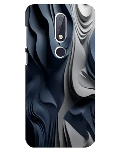 Чохол для Nokia 6.1 Plus з картинкою «Об'ємні сині складки»