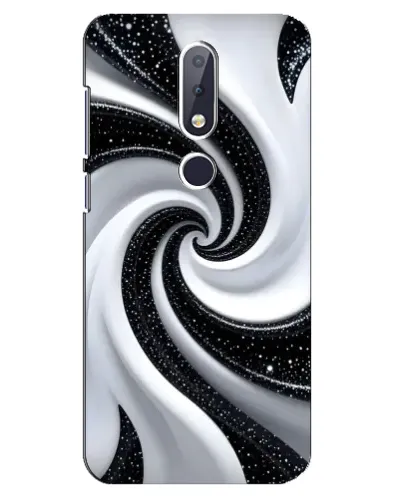 Чохол для Nokia 6.1 Plus з картинкою «Чорно-біла спіраль»