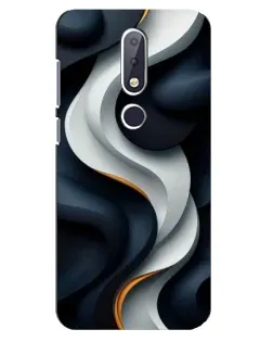 Чохол для Nokia 6.1 Plus з картинкою «Об'ємні чорно-білі стрічки» Чохол для Nokia 6.1 Plus з картинкою «Об'ємні чорно-білі стрічки»