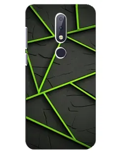 Чохол для Nokia 6.1 Plus з картинкою «Зелені геометричні лінії» Чохол для Nokia 6.1 Plus з картинкою «Зелені геометричні лінії»
