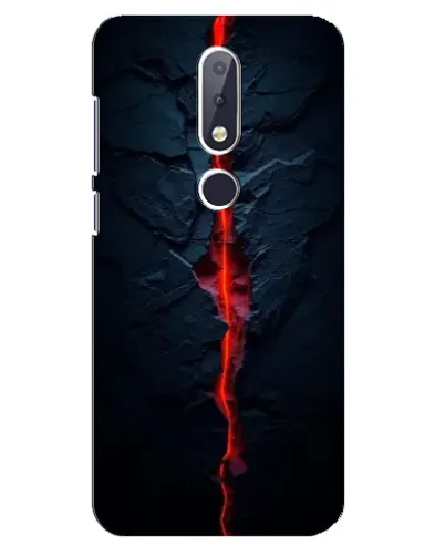 Чохол для Nokia 6.1 Plus з картинкою «Червона лавова тріщина»