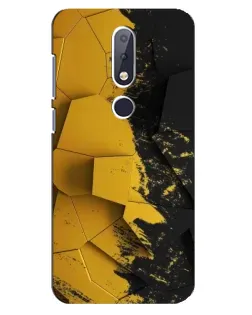 Чохол для Nokia 6.1 Plus з картинкою «Золоті уламки геометрії» Чохол для Nokia 6.1 Plus з картинкою «Золоті уламки геометрії»
