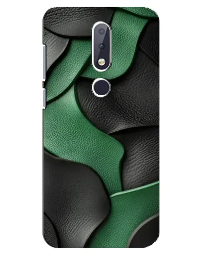 Чохол для Nokia 6.1 Plus з картинкою «Зелені шкіряні хвилі»