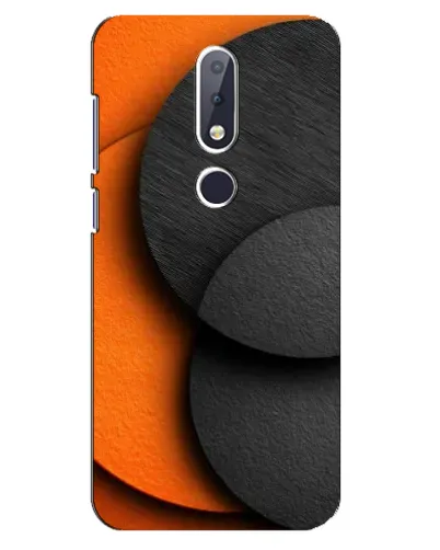 Чохол для Nokia 6.1 Plus з картинкою «Геометрія помаранчевих кіл»