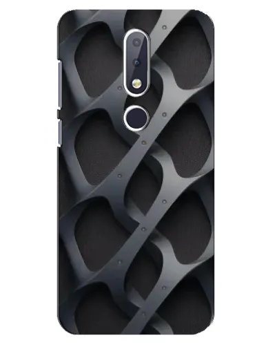 Чохол для Nokia 6.1 Plus з картинкою «Об'ємне сіре плетіння»