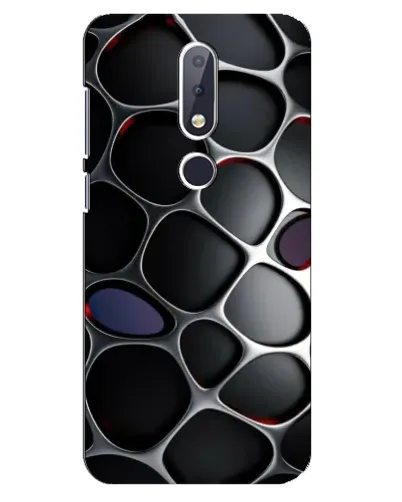 Чохол для Nokia 6.1 Plus з картинкою «Об'ємна темна решітка»