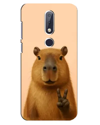 Чехол для Nokia 6.1 Plus с картинкой «Капибара виктория» Чехол для Nokia 6.1 Plus с картинкой «Капибара виктория»
