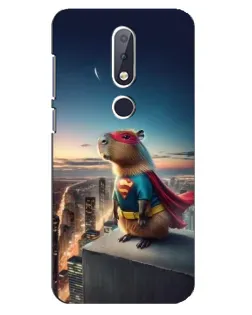 Чехол для Nokia 6.1 Plus с картинкой «Капи-мен супергерой»