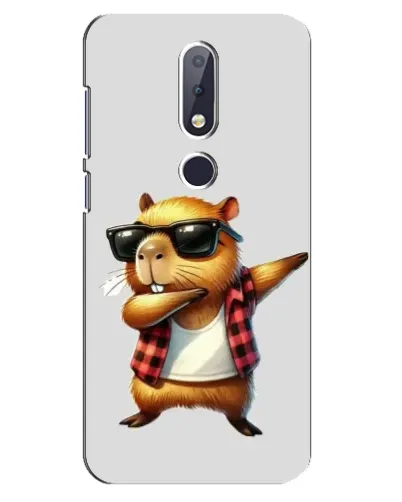 Чехол для Nokia 6.1 Plus с картинкой «Капибара рэпер даб» Чехол для Nokia 6.1 Plus с картинкой «Капибара рэпер даб»