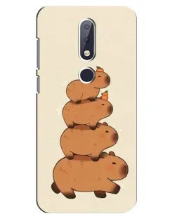 Чехол для Nokia 6.1 Plus с картинкой «Башня из капибар»