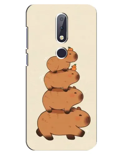 Чехол для Nokia 6.1 Plus с картинкой «Башня из капибар» Чехол для Nokia 6.1 Plus с картинкой «Башня из капибар»