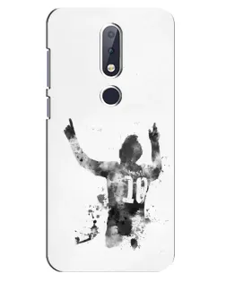 Чехол для Nokia 6.1 Plus с картинкой «Черно-белый силуэт Месси» Чехол для Nokia 6.1 Plus с картинкой «Черно-белый силуэт Месси»