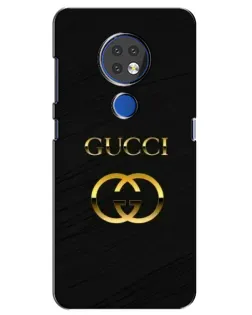 Чехол для Nokia 6.2 (2019) с картинкой «Золотой логотип Gucci»