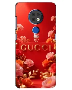 Чехол для Nokia 6.2 (2019) с картинкой «Gucci — золотой сад»