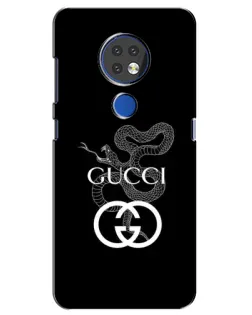 Чехол для Nokia 6.2 (2019) с картинкой «Gucci — серебряная змея»