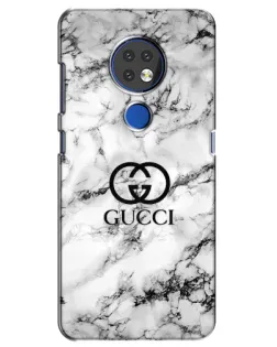 Чехол для Nokia 6.2 (2019) с картинкой «Gucci — мраморный шик»