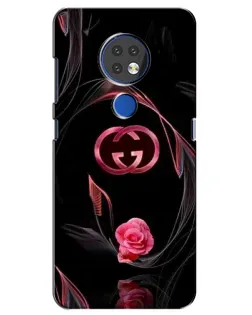 Чехол для Nokia 6.2 (2019) с картинкой «Gucci — неоновая роза»