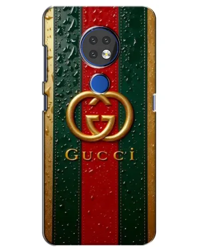 Чехол для Nokia 6.2 (2019) с картинкой «Gucci — фирменная полоса и золото» Чехол для Nokia 6.2 (2019) с картинкой «Gucci — фирменная полоса и золото»