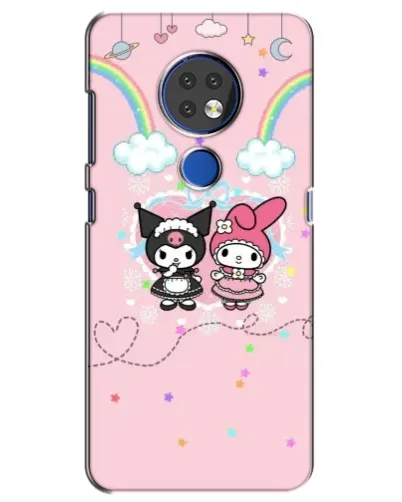 Чехол для Nokia 6.2 (2019) с картинкой «My Melody и Kuromi» Чехол для Nokia 6.2 (2019) с картинкой «My Melody и Kuromi»