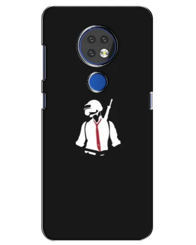 Чехол для Nokia 6.2 (2019) с картинкой «PUBG — силуэт воина»