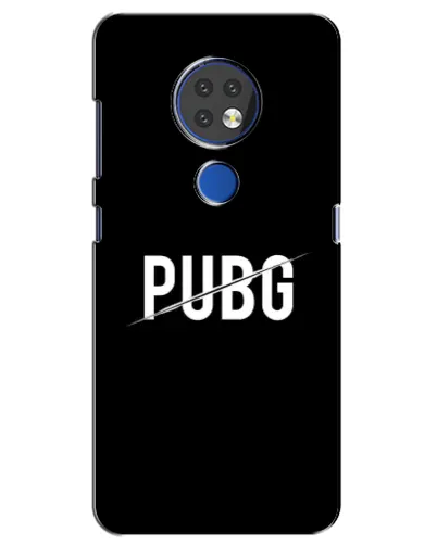 Чехол для Nokia 6.2 (2019) с картинкой «PUBG — белый логотип»