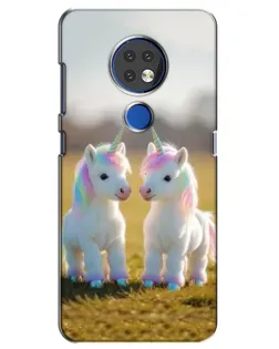 Чохол для Nokia 6.2 (2019) з картинкою «Пара єдинорогів»