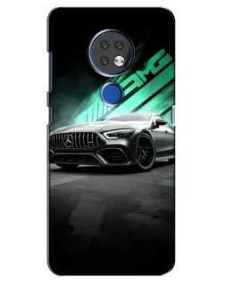 Чехол для Nokia 6.2 (2019) с картинкой «Темный Mercedes AMG» Чехол для Nokia 6.2 (2019) с картинкой «Темный Mercedes AMG»