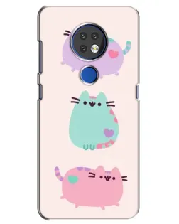 Чохол для Nokia 6.2 (2019) з картинкою «Pusheen тріо» Чохол для Nokia 6.2 (2019) з картинкою «Pusheen тріо»