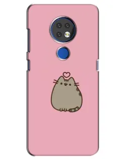 Чехол для Nokia 6.2 (2019) с картинкой «Pusheen сердце»