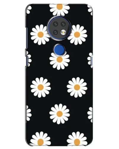 Чехол для Nokia 6.2 (2019) с картинкой «Ромашки на черном» Чехол для Nokia 6.2 (2019) с картинкой «Ромашки на черном»