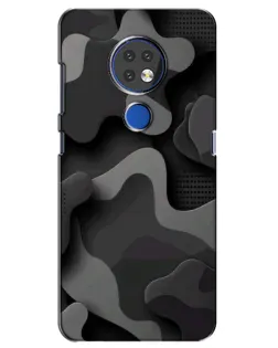 Чехол для Nokia 6.2 (2019) с картинкой «Темный абстрактный камуфляж» Чехол для Nokia 6.2 (2019) с картинкой «Темный абстрактный камуфляж»
