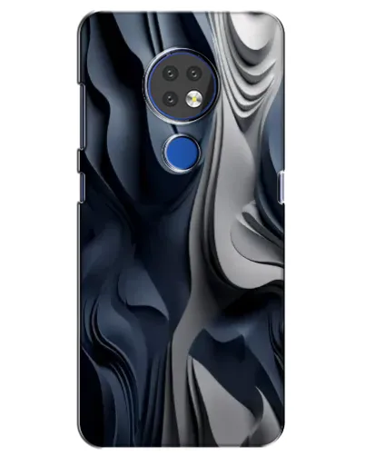 Чехол для Nokia 6.2 (2019) с картинкой «Объемные синие складки» Чехол для Nokia 6.2 (2019) с картинкой «Объемные синие складки»