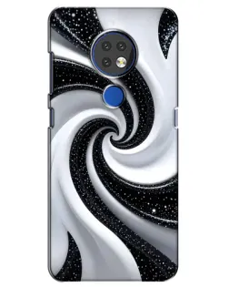 Чехол для Nokia 6.2 (2019) с картинкой «Черно-белая спираль» Чехол для Nokia 6.2 (2019) с картинкой «Черно-белая спираль»