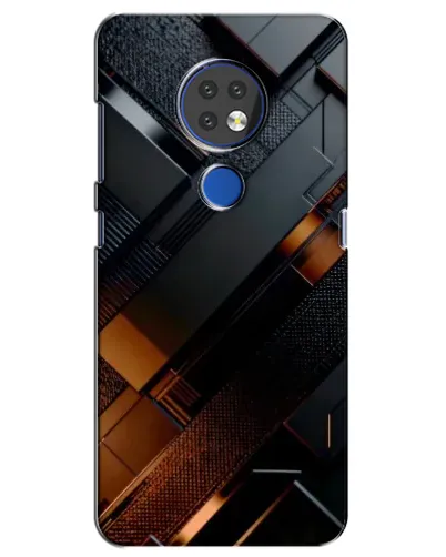 Чехол для Nokia 6.2 (2019) с картинкой «Черные геометрические блоки» Чехол для Nokia 6.2 (2019) с картинкой «Черные геометрические блоки»