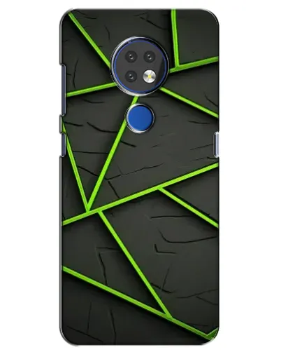 Чехол для Nokia 6.2 (2019) с картинкой «Зеленые геометрические линии» Чехол для Nokia 6.2 (2019) с картинкой «Зеленые геометрические линии»