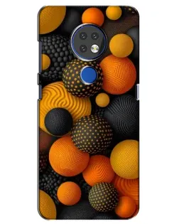 Чехол для Nokia 6.2 (2019) с картинкой «Объемные оранжевые сферы» Чехол для Nokia 6.2 (2019) с картинкой «Объемные оранжевые сферы»
