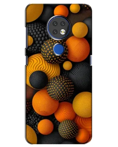 Чехол для Nokia 6.2 (2019) с картинкой «Объемные оранжевые сферы» Чехол для Nokia 6.2 (2019) с картинкой «Объемные оранжевые сферы»