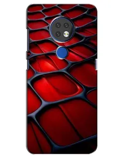 Чехол для Nokia 6.2 (2019) с картинкой «Красная глянцевая сетка» Чехол для Nokia 6.2 (2019) с картинкой «Красная глянцевая сетка»
