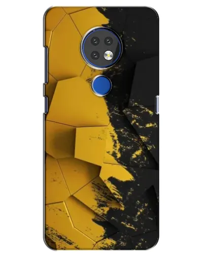 Чехол для Nokia 6.2 (2019) с картинкой «Золотые осколки геометрии» Чехол для Nokia 6.2 (2019) с картинкой «Золотые осколки геометрии»