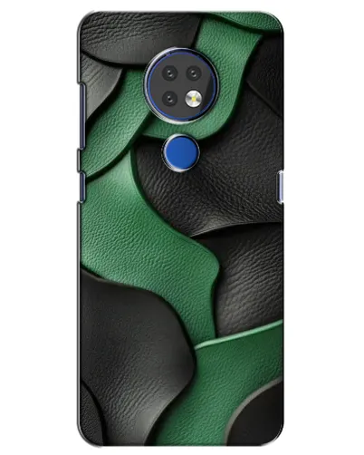 Чехол для Nokia 6.2 (2019) с картинкой «Зеленые кожаные волны» Чехол для Nokia 6.2 (2019) с картинкой «Зеленые кожаные волны»