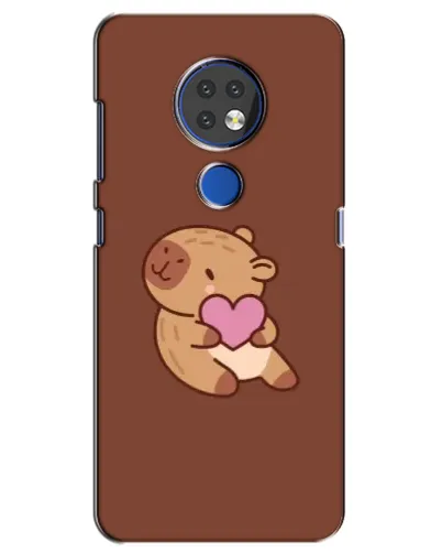 Чехол для Nokia 6.2 (2019) с картинкой «Капибара с сердцем»