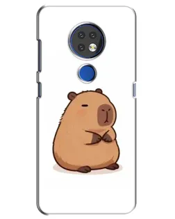 Чехол для Nokia 6.2 (2019) с картинкой «Толстенькая капибара»