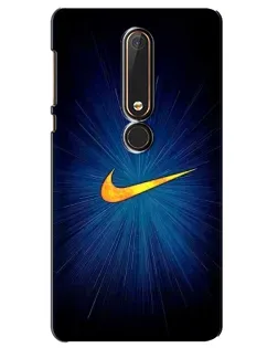 Чехол для Nokia 6 2018 с картинкой «Синий пульс Nike» Чехол для Nokia 6 2018 с картинкой «Синий пульс Nike»