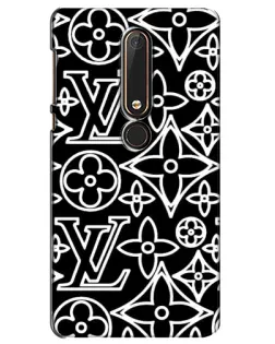 Чохол для Nokia 6 2018 з картинкою «Чорно-білий візерунок LV» Чохол для Nokia 6 2018 з картинкою «Чорно-білий візерунок LV»