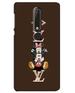 Чехол для Nokia 6 2018 с картинкой «LV и Микки Маус» Чехол для Nokia 6 2018 с картинкой «LV и Микки Маус»